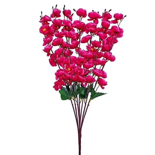 Nettenevime Yapay Çiçek Bahardalı Japon Kiraz Çiçeği 7 Dallı 57cm Fuşya ürün görseli