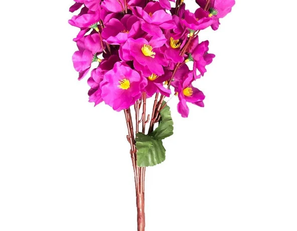 Nettenevime Yapay Çiçek Bahardalı Japon Kiraz Çiçeği 7 Dallı 57cm Mor - 6
