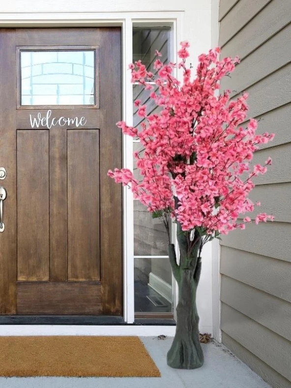 Nettenevime Yapay Ağaç Pembe Japon Kiraz Çiçeği Hazır Gövdeli Bahardalı Ağacı 170 cm Sakura Çiçeği - Resim 4