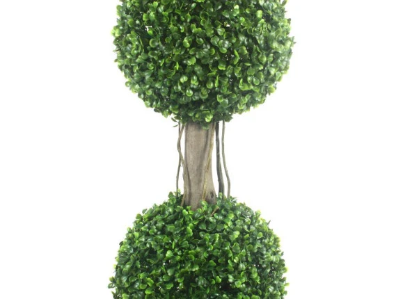 Nettenevime Yapay Ağaç Şimşir Top 2li Model Paslanmaz Aleminyum Saksılı - Resim 2