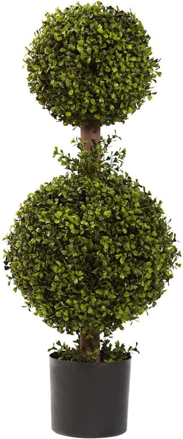 Nettenevime Yapay Ağaç Şimşir Top Büyük Ve Orta Top 2li Model 70x28cm ürün görseli