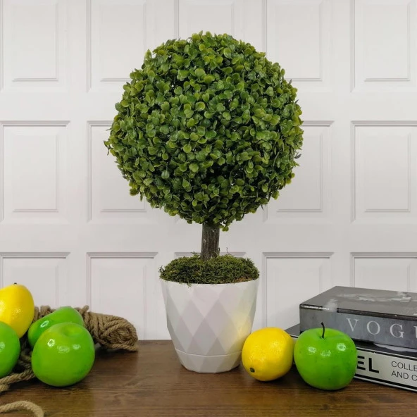 Nettenevime Yapay Ağaç Şimşir Top Tek Toplu 28cmx50cm - Resim 2