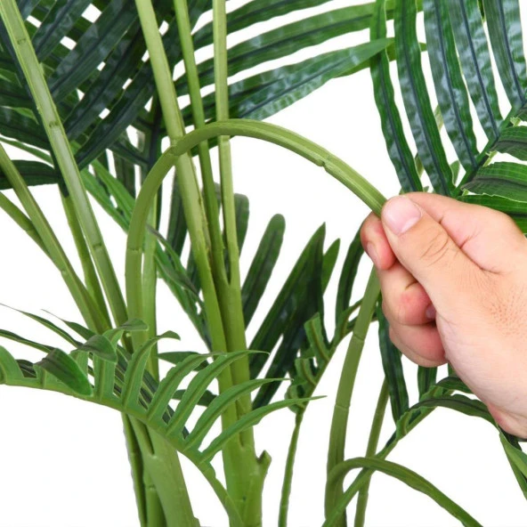 Nettenevime Yapay Ağaç Areka Ağacı Palmiye Ağacı Salon Bitkisi 195cm 16 Dev Yaprak - Resim 2