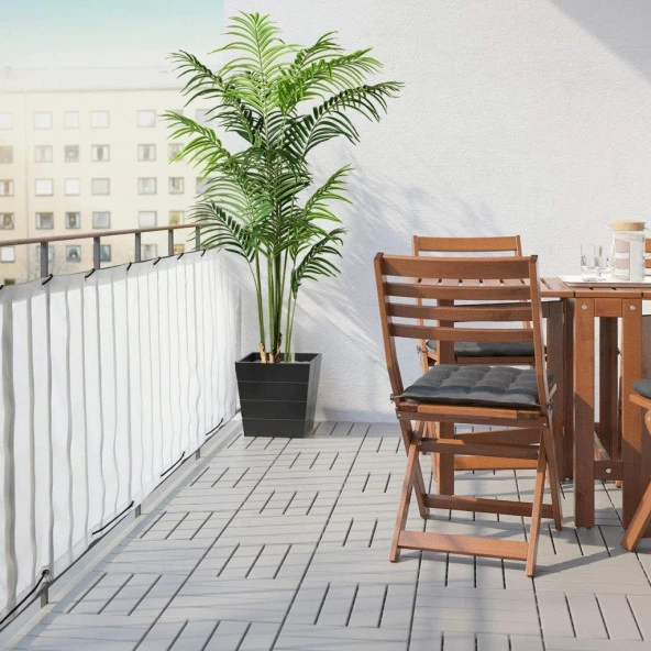 Nettenevime Yapay Ağaç Areka Ağacı Palmiye Ağacı Salon Bitkisi 195cm 16 Dev Yaprak - Resim 5