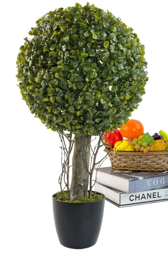 Nettenevime Yapay Ağaç Şimşir Top Tek Toplu 28x48cm Siyah Saksılı - 2