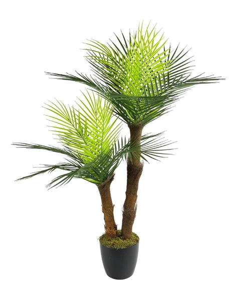 Nettenevime Yapay Ağaç 2 Dal 100cm Areka Palmiye Ağacı Areka 2Katlı Salon Çiçeği Yapay Çiçek - 2