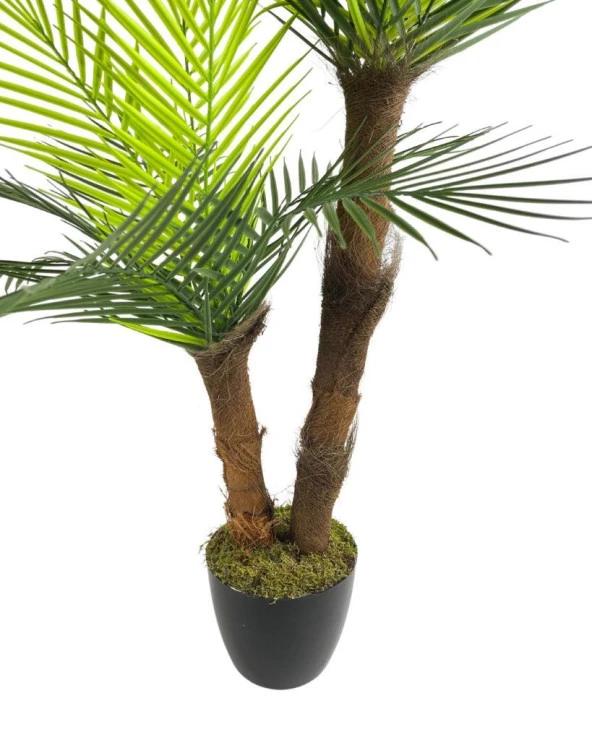 Nettenevime Yapay Ağaç 2 Dal 100cm Areka Palmiye Ağacı Areka 2Katlı Salon Çiçeği Yapay Çiçek - 5