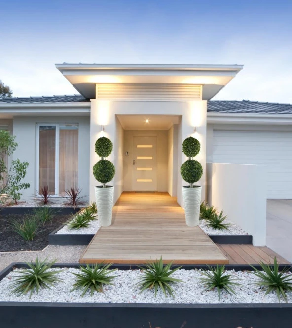 Nettenevime Yapay Ağaç Beyaz Uzun Kumsal Vazoda Şimşir Top 2 Toplu 130cm - Resim 2