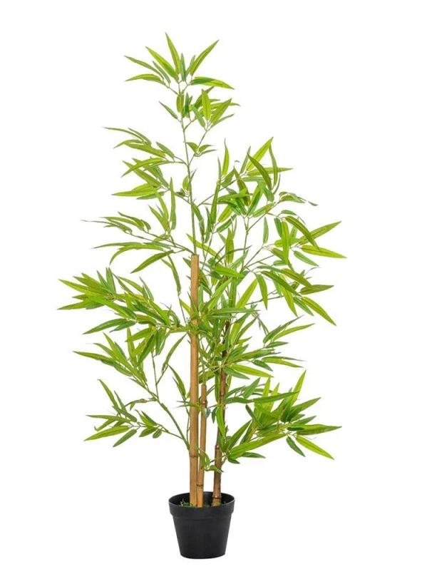 Nettenevime Yapay Ağaç Bambu Ağacı 3 Gövdeli 100*40cm Siyah Plastik Saksılı