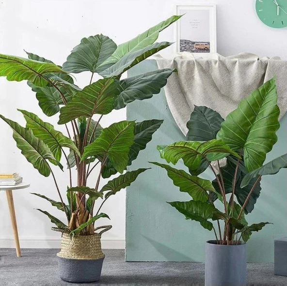 Nettenevime Yapay Ağaç Dev Fil Kulağı Taro Ağacı 170 cm 11 yaprak - 4