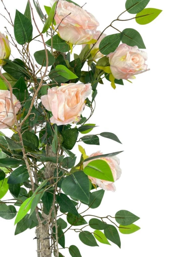 Nettenevime Yapay Ağaç Pembe Gül Ağacı 90cm Doğal Salex Dallı - Resim 8