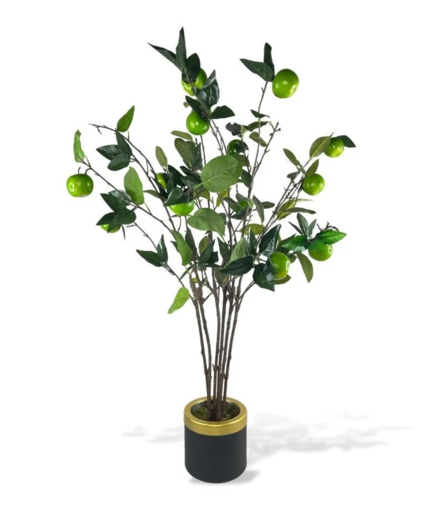 Nettenevime Yapay Ağaç Elma Ağacı 120cm Saksılı Galvaniz Saksıda
