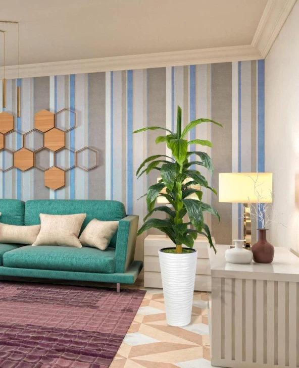 Nettenevime Yapay Ağaç Yukka Kılıç Çiçeği Beyaz Kumsal Vazoda 185*70 35 Yaprak - Resim 2