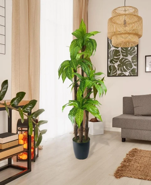 Nettenevime Yapay Ağaç Yukka 4Katlı 48 Yapraklı 150cm Salon Çiçeği Yapay Çiçek - Resim 2