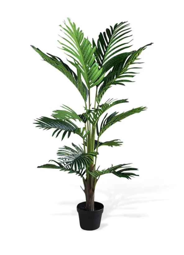 Nettenevime Yapay Ağaç Areka Ağacı Palmiye Ağacı Salon Bitkisi 140cm Siyah Saksılı - Resim 2