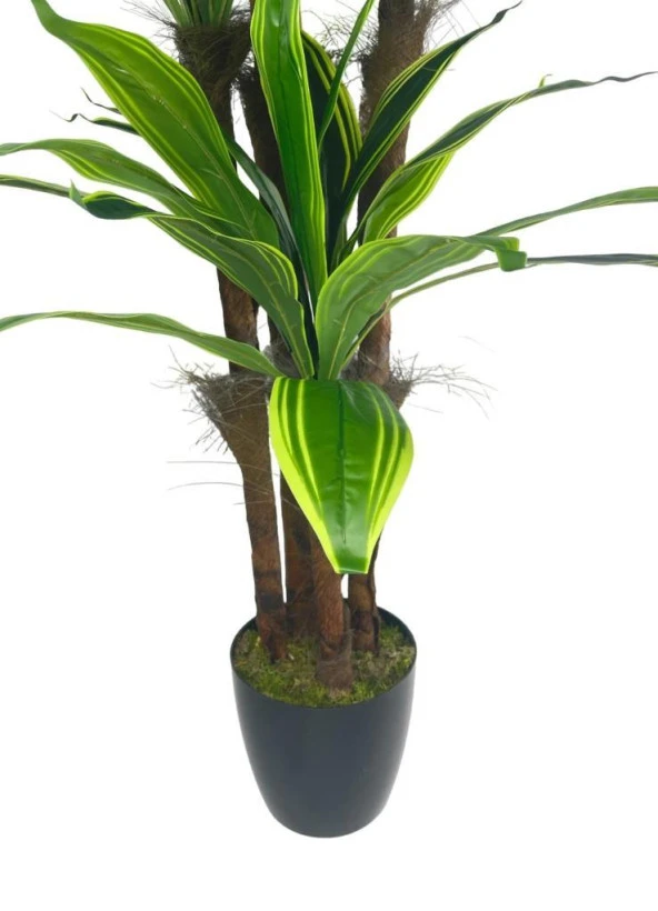 Nettenevime Yapay Ağaç Yukka Sarı Şeritli 4Katlı 150cm Salon Çiçeği Yapay Çiçek - Resim 3