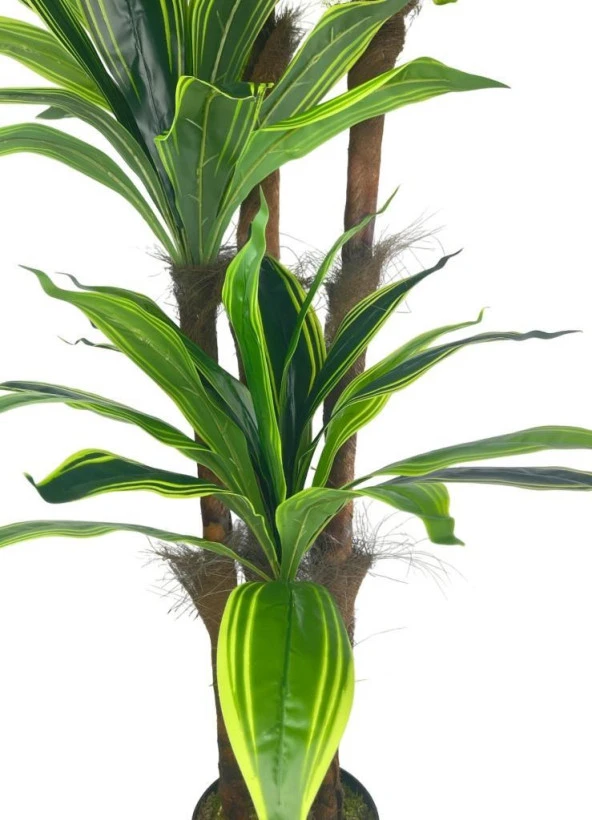 Nettenevime Yapay Ağaç Yukka Sarı Şeritli 4Katlı 150cm Salon Çiçeği Yapay Çiçek - Resim 4