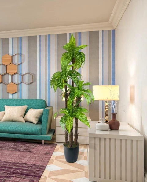 Nettenevime Yapay Ağaç Yukka 4Katlı 48 Yapraklı 150cm Salon Çiçeği Yapay Çiçek - Resim 3