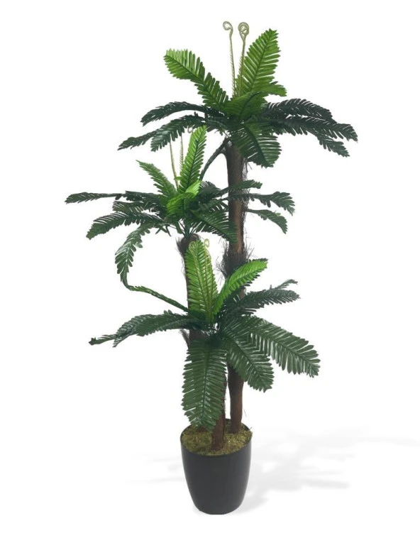Nettenevime Yapay Ağaç Palmiye Sıkas 3Katlı 54Yaprak 130*65cm