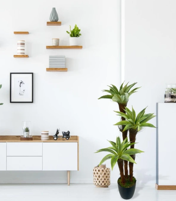 Nettenevime Yapay Ağaç Agave 3Katlı 85cm Silikon Malzeme Doğal Doku - 4