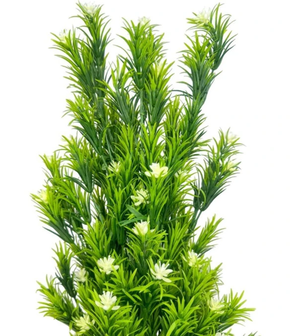 Nettenevime Yapay Çiçek Siyah Saksıda Rosemarystar Yapay Ağaç 55cm - 3