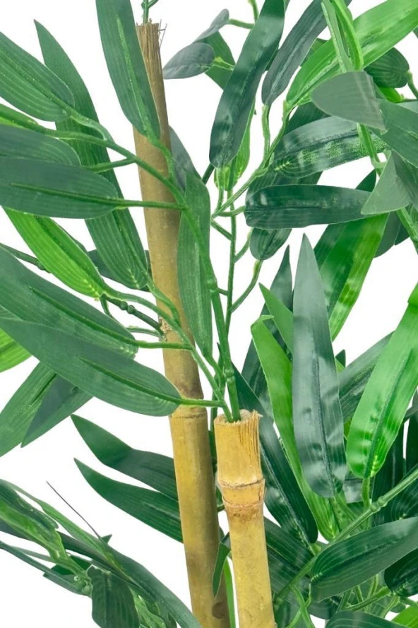 Nettenevime Yapay Ağaç Bambu Ağacı 3 Gövdeli 90*40cm Siyah Saksılı - Resim 7