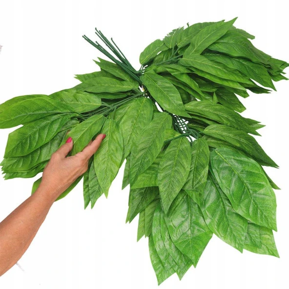 Nettenevime Yapay Çiçek 12 Dal Ceviz Yaprağı Yeşil Ağaç Yaprağı - Resim 5