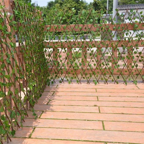 Nettenevime Yapay Çiçek Akordiyon Çit Yapay Sarmaşık lı Duvar Dekoru 210x90 cm - 2