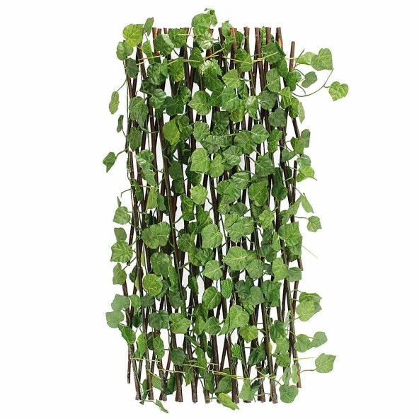 Nettenevime Yapay Çiçek Akordiyon Çit Yapay Sarmaşık lı Duvar Dekoru 210x90 cm - 3