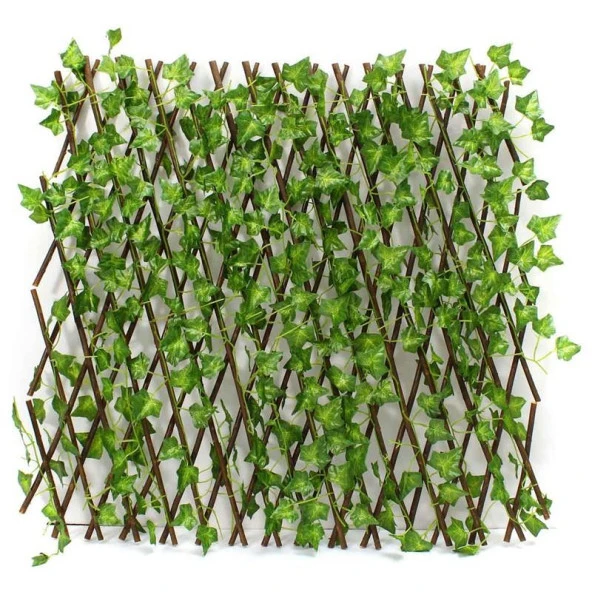 Nettenevime Yapay Çiçek Akordiyon Çit Yapay Sarmaşık lı Duvar Dekoru 210x90 cm - 4