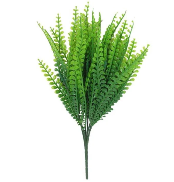 Nettenevime Yapay Çiçek  Boston Fern Yeşil Bitki Aradal Garnitür Yapay Dekor Bitkisi