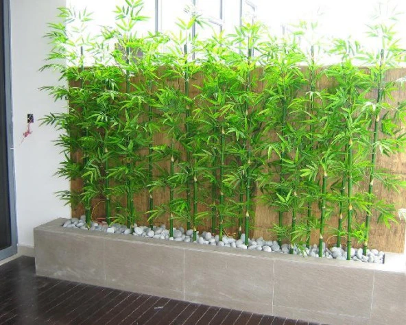 Nettenevime Yapay Bambu Sopası 10 Yapraklı 150 cm Yapay Çiçek Bambu Duvarı - 3