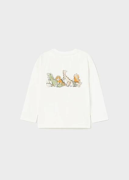 Mayoral Beyaz Bebek Uzun Kol Tshirt - 2