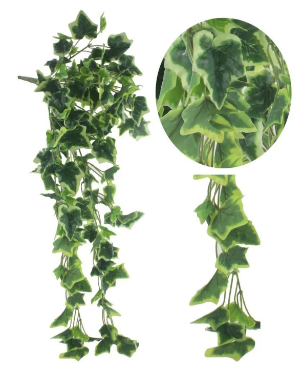 Nettenevime Yapay Sarmaşık Yeşil Beyaz Hedera Gerçek Görünüm Yapay Çiçek - 2