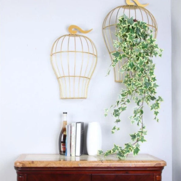 Nettenevime Yapay Sarmaşık Yeşil Beyaz Hedera Gerçek Görünüm Yapay Çiçek - 3