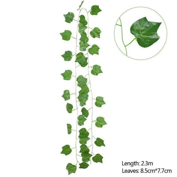 Yapay Sarmaşık Üzüm Yapraklı Yapay Çiçek Dekoru 230cm - 2