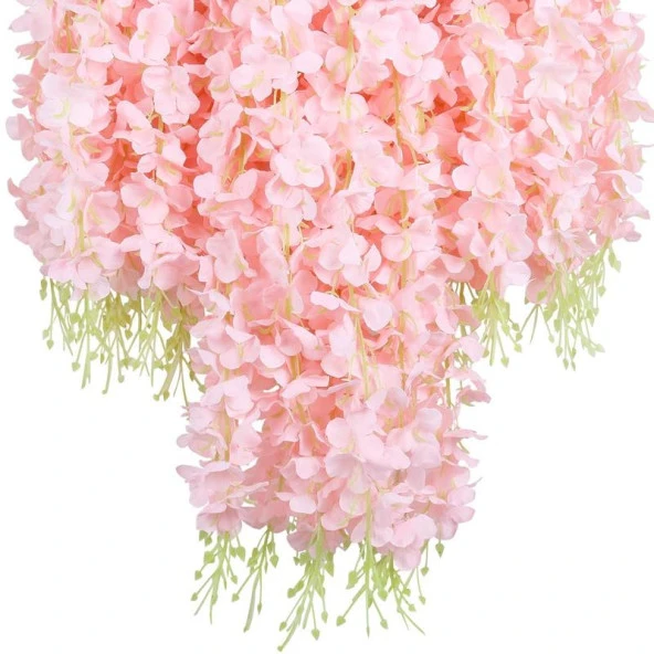 Nettenevime Sarkan Yapay Çiçek Akasya PEMBE AÇIK 80 cm 3 Sarkan Dallı 12 ADET BAĞ - Resim 3