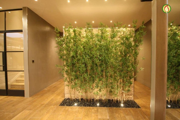 Nettenevime Yapay Bambu Sopası 12 Yapraklı 150cm Yapay Çiçek Bambu Duvarı - Resim 2