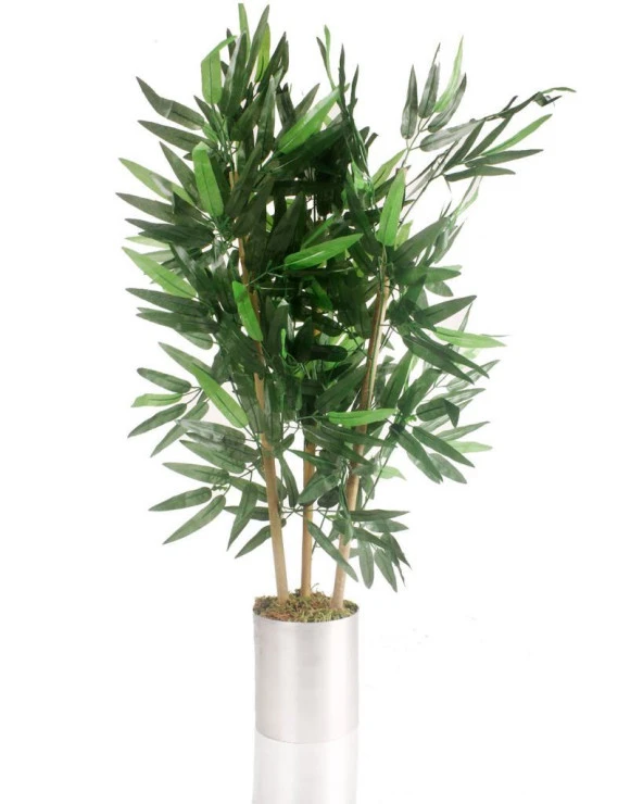 Nettenevime Yapay Çiçek Yapay Bambu Ağacı Paslanmaz Aleminyum Saksılı 80cm ürün görseli 1