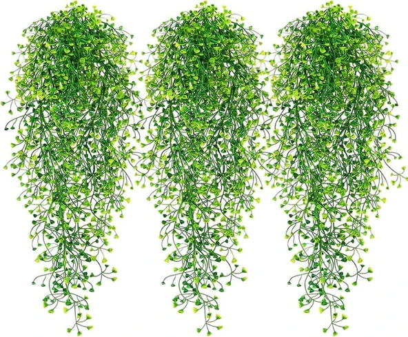 Nettenevime Yapay Çiçek Sarkan Yeşil Bitki Yapay Sarmaşık ty60 Yeşil - Resim 6