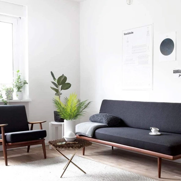 Nettenevime Yapay Çiçek Palmiye Yaprağı Yapay Yaprak 9 Dallı Demet Yapay Areka Yaprağı - Resim 2