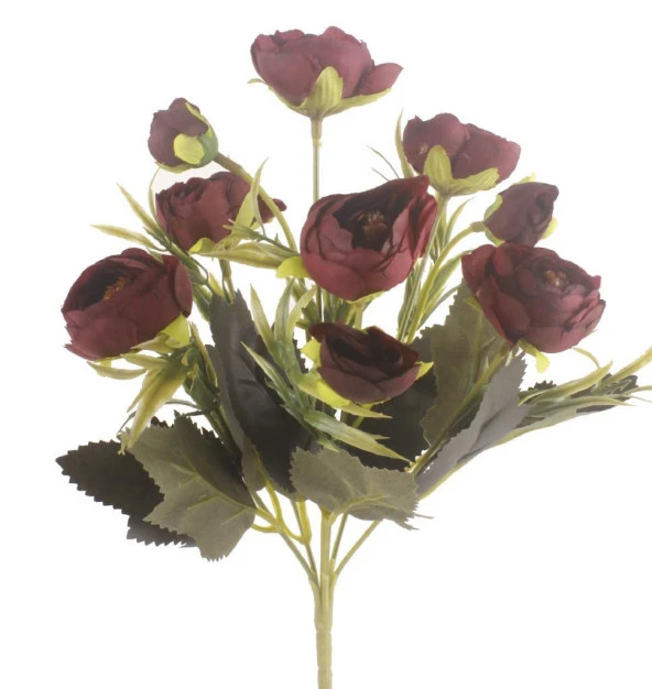 Nettenevime Yapay Çiçek Erengül Yapay Gül Demeti 6 Çiçekli MÜRDÜM - Resim 2