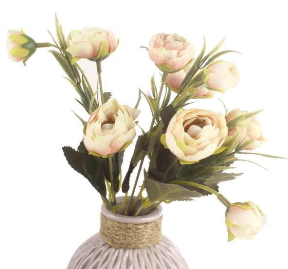 Nettenevime Yapay Çiçek Erengül Yapay Gül Demeti 6 Çiçekli SOMON - Resim 3