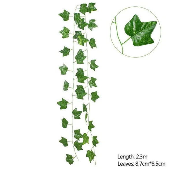 Nettenevime Yapay Sarmaşık Üçgen Yaprak Yapay Çiçek Dekoru 230cm X 3ADET - Resim 2