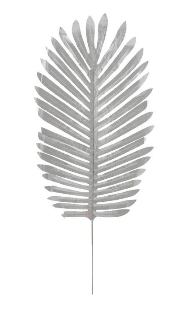 Nettenevime Yapay Çiçek Palmiye Yaprağı Gümüş Silver Renk 3 ADET Yapay Yaprak - Resim 6