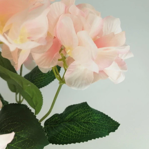 Nettenevime Yapay Çiçek Ortanca Demeti Pembe Açık 5 Kafalı Büyük Boy 43 cm - Resim 4