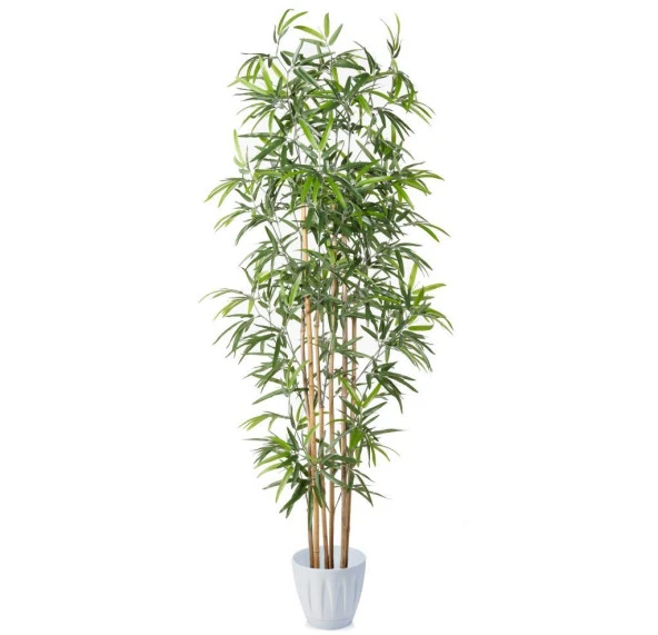 Nettenevime Yapay Bambu Ağacı 5 Sopalı 2 Metre Yoğun Yapraklı