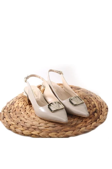 Papuçcity Sprs 02828 4 Cm Topuklu Kadın Arkası Açık Stiletto Ayakkabı - 8