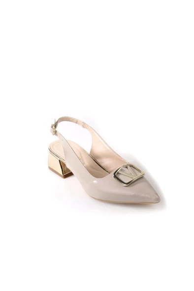 Papuçcity Sprs 02828 4 Cm Topuklu Kadın Arkası Açık Stiletto Ayakkabı - 5