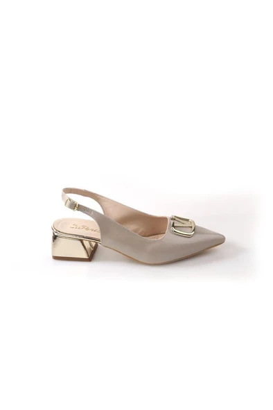 Papuçcity Sprs 02828 4 Cm Topuklu Kadın Arkası Açık Stiletto Ayakkabı - 6